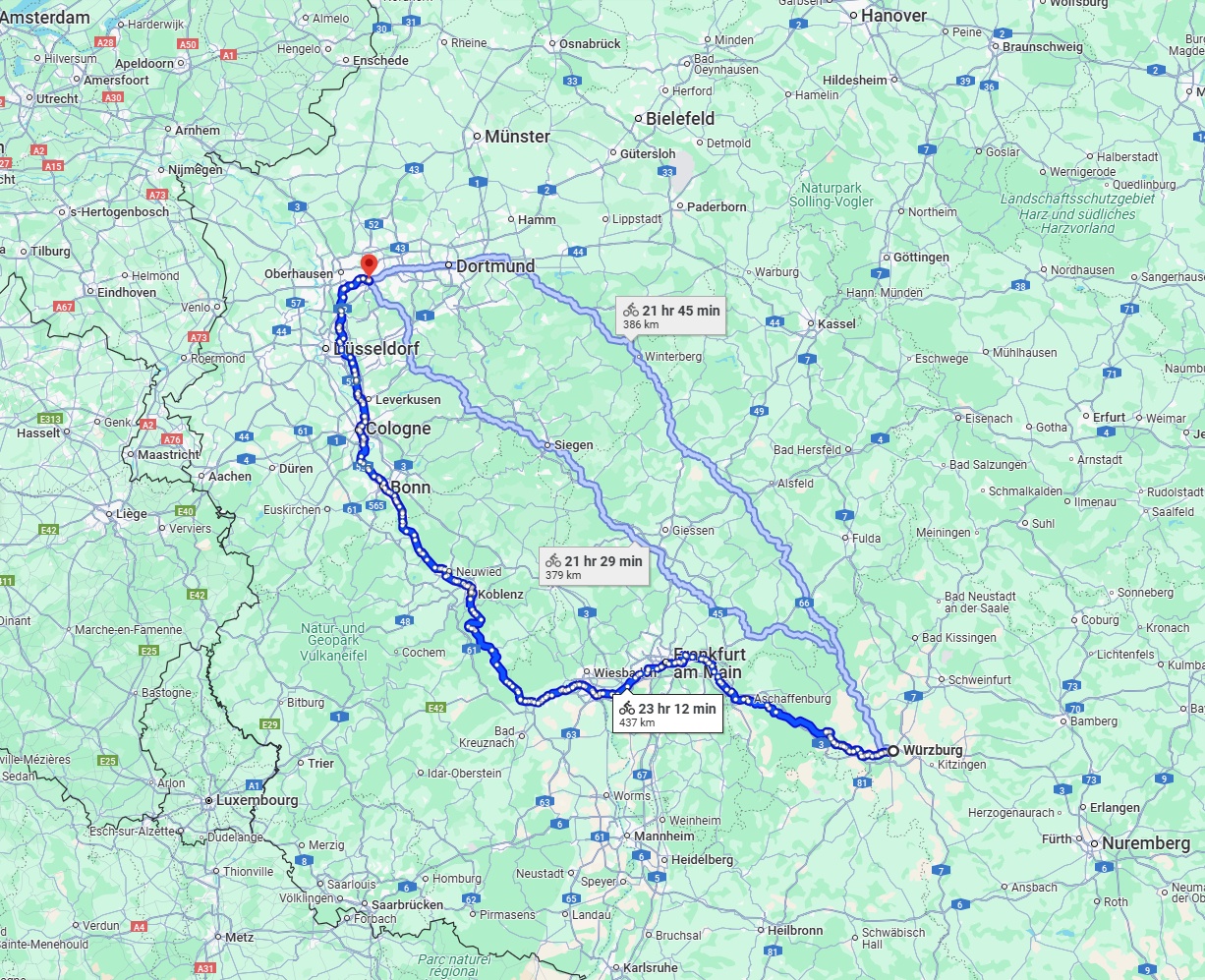 Anreise von Würzburg Zu Essen Über 