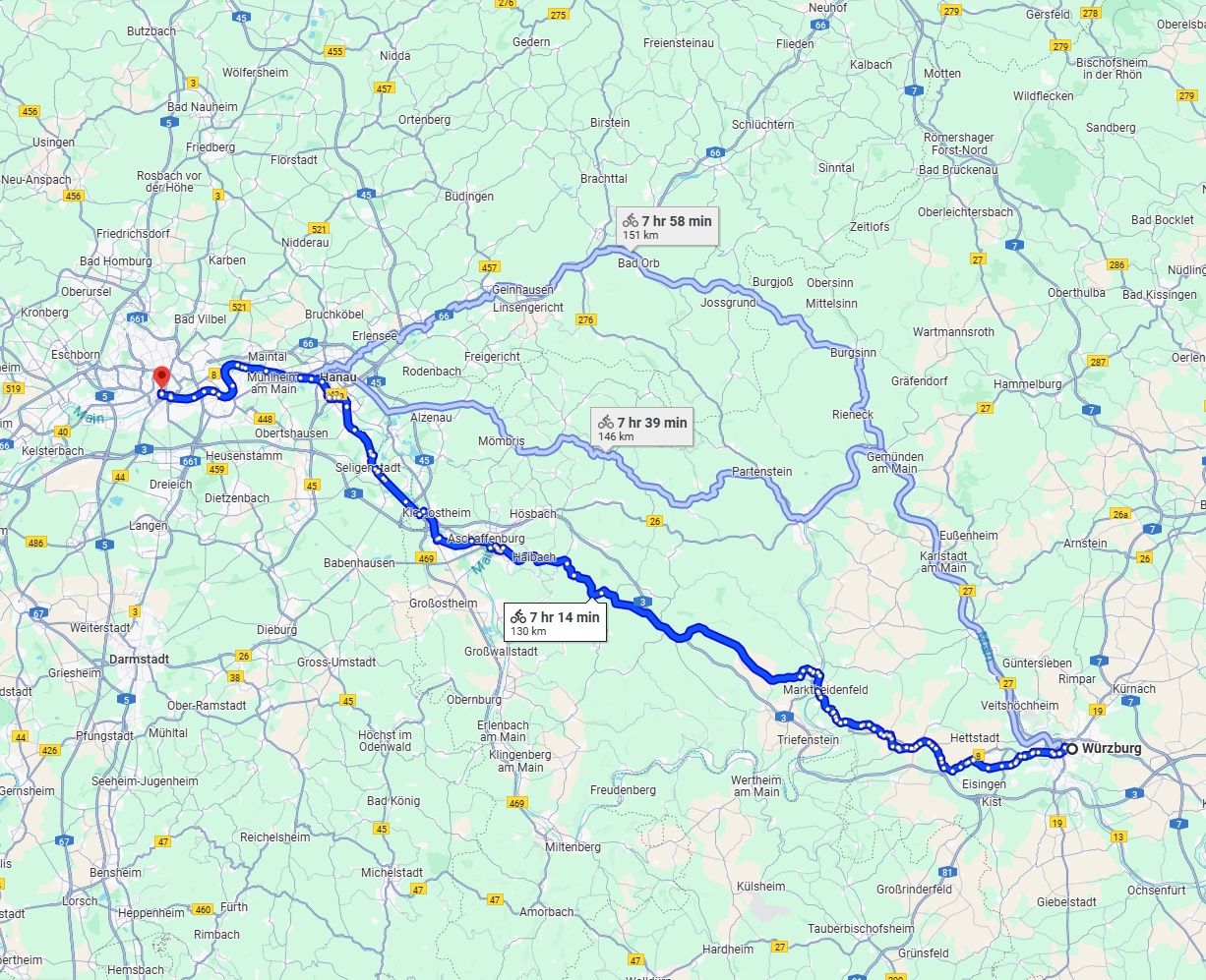 Anreise von Würzburg Zu Frankfurt am Main Über 