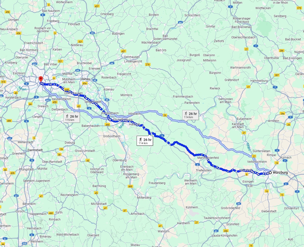 Anreise von Würzburg Zu Frankfurt am Main Über 