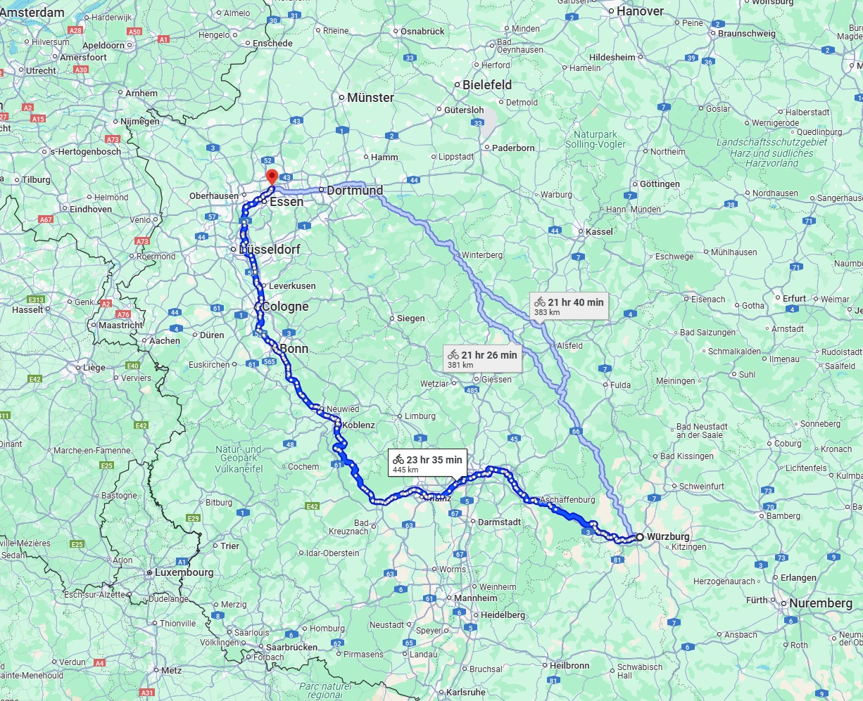 Anreise von Würzburg Zu Gelsenkirchen Über 