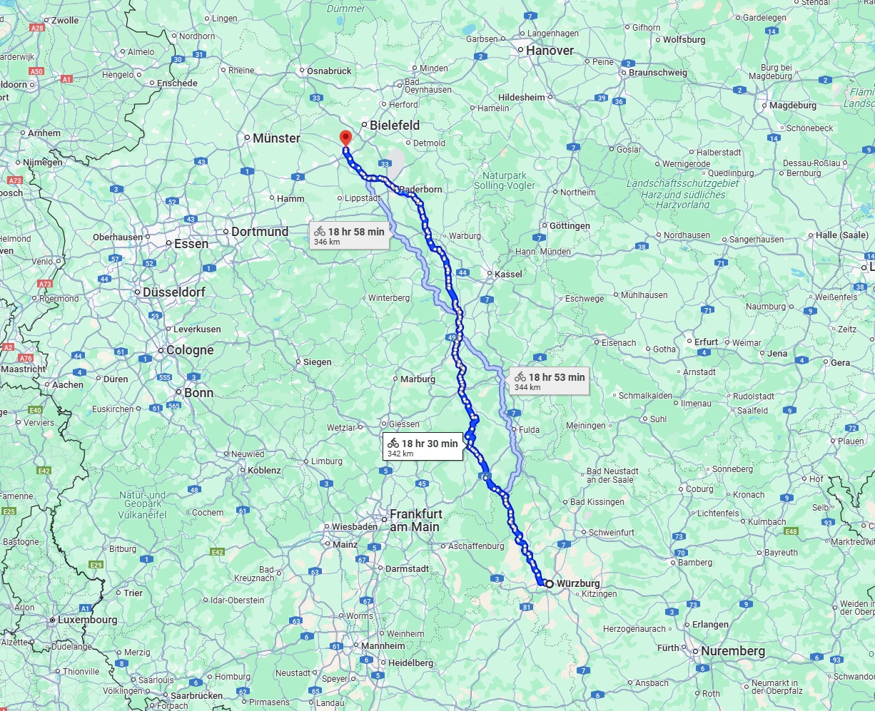 Anreise von Würzburg Zu Gütersloh Über 