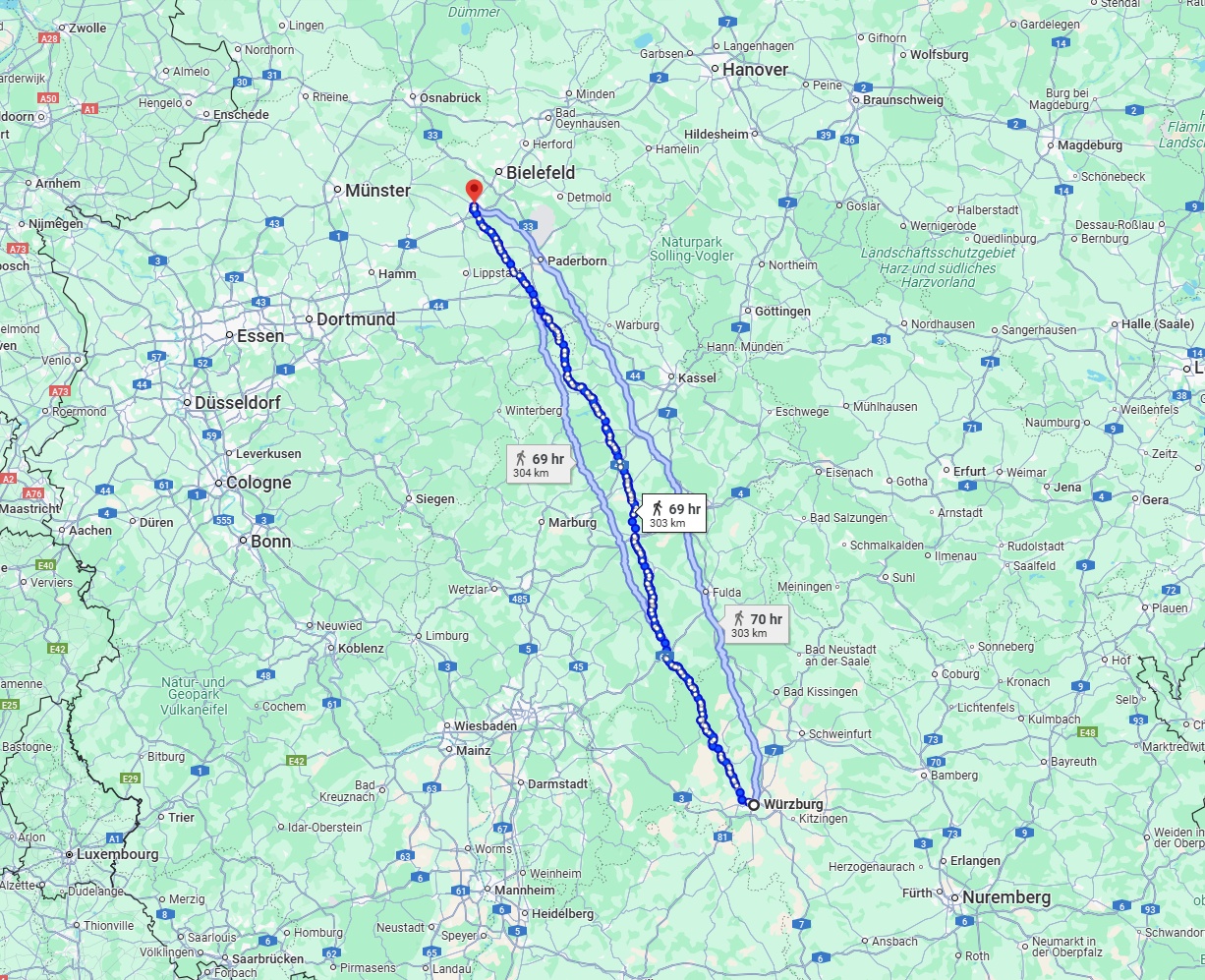Anreise von Würzburg Zu Gütersloh Über 
