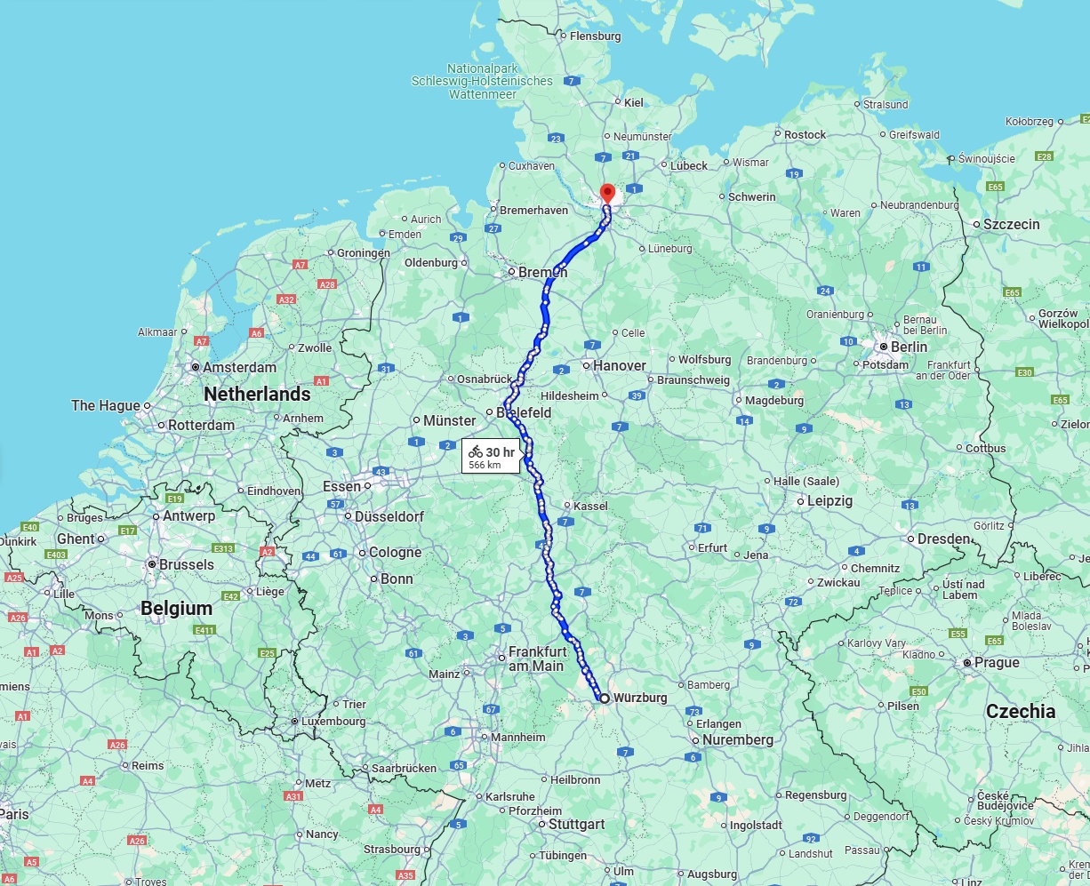 Anreise von Würzburg Zu Hamburg Über 
