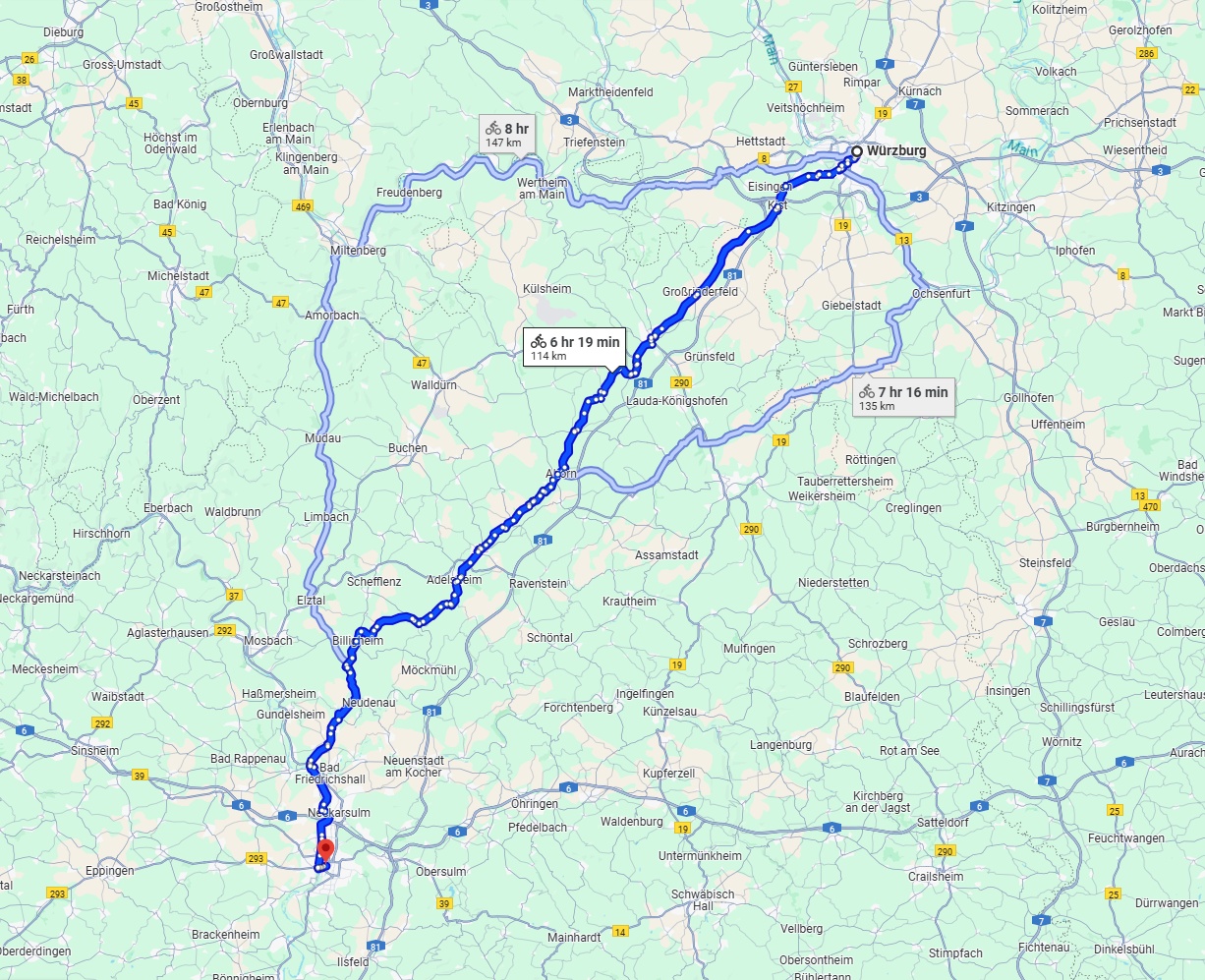 Anreise von Würzburg Zu Heilbronn Über 