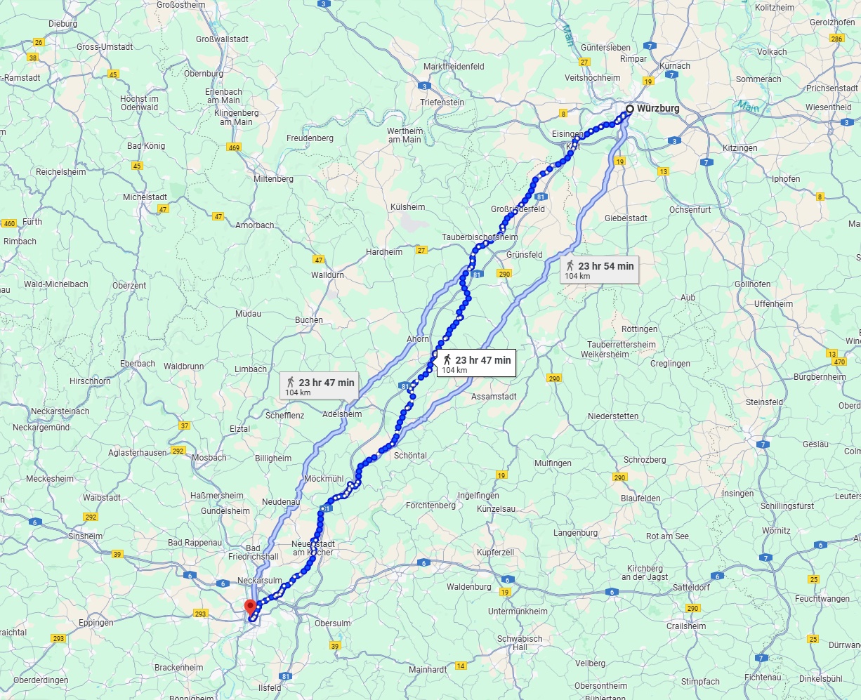 Anreise von Würzburg Zu Heilbronn Über 