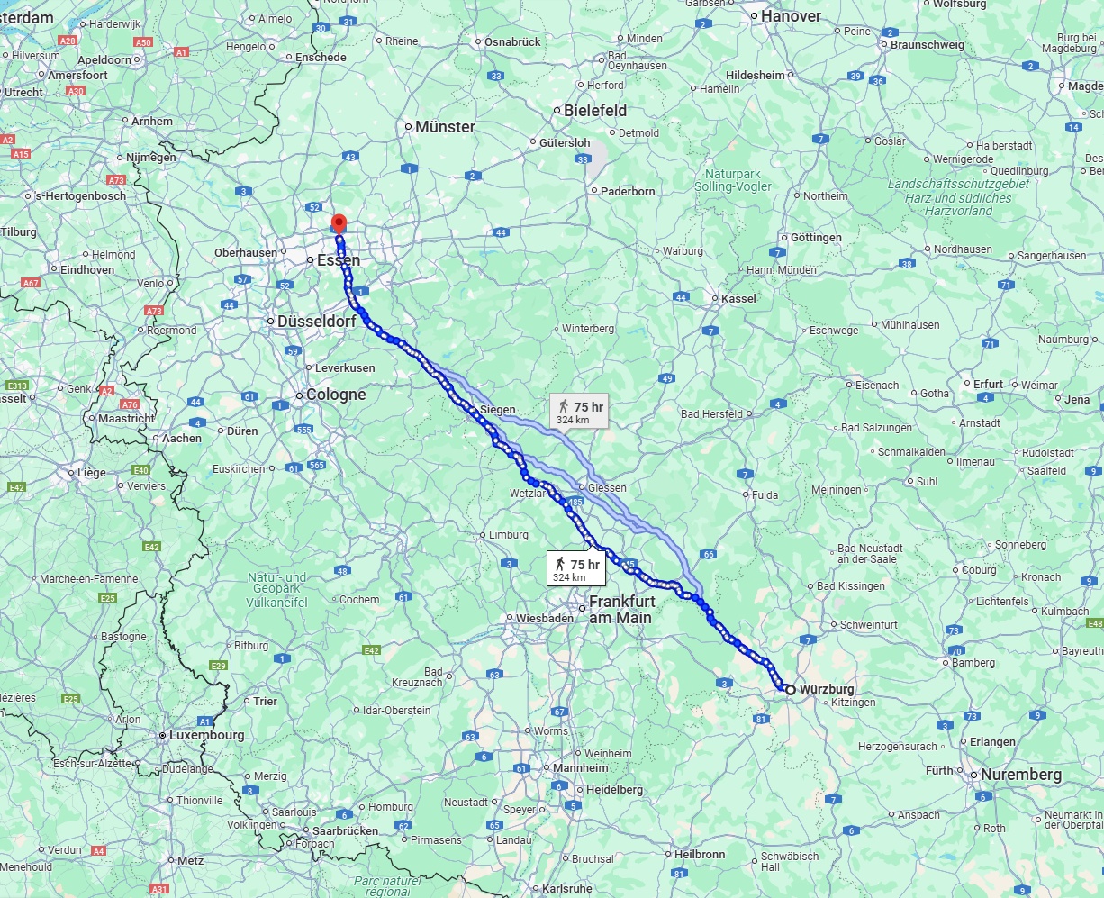 Anreise von Würzburg Zu Herne Über 