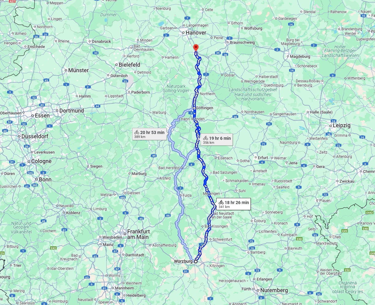 Anreise von Würzburg Zu Hildesheim Über 