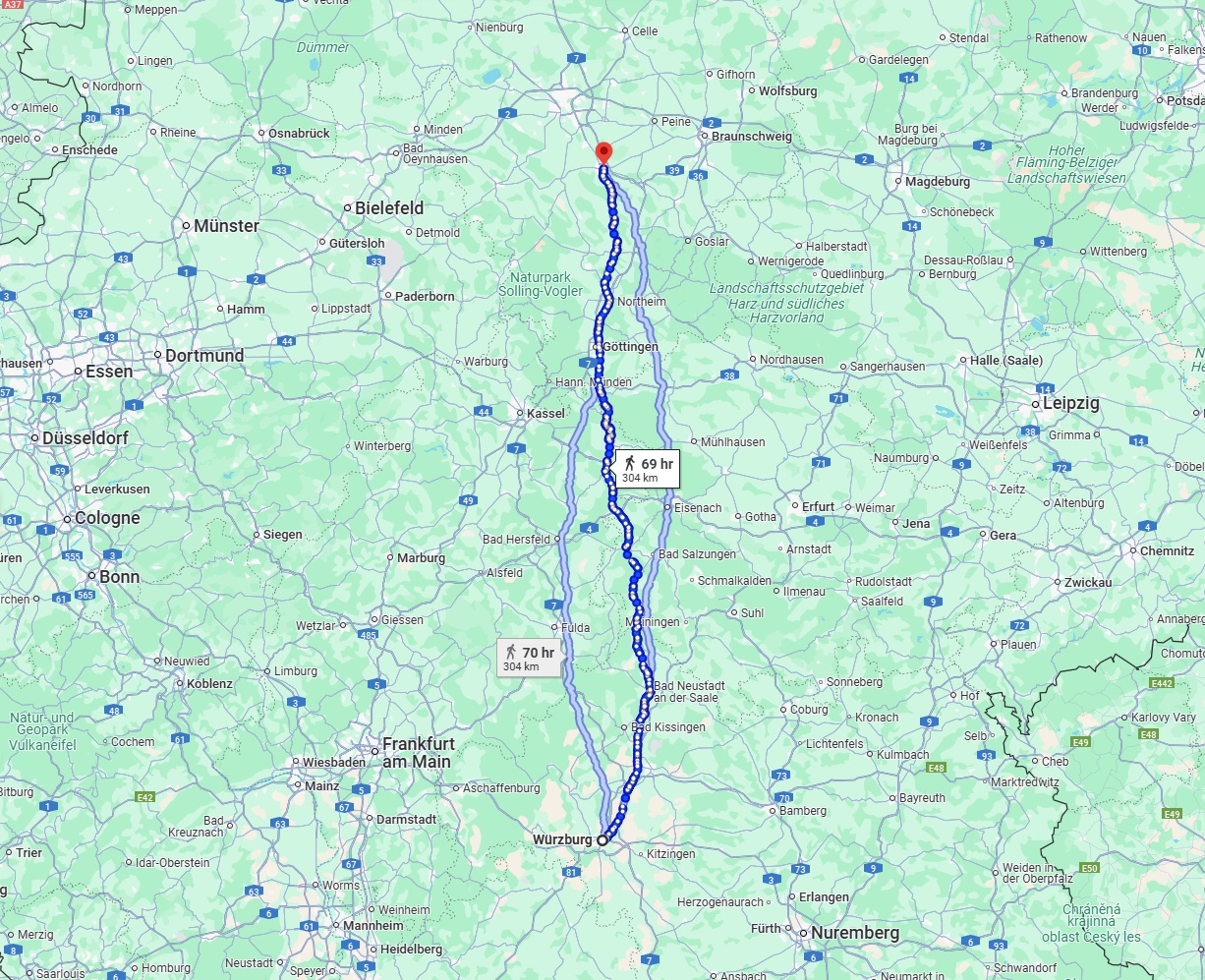 Anreise von Würzburg Zu Hildesheim Über 