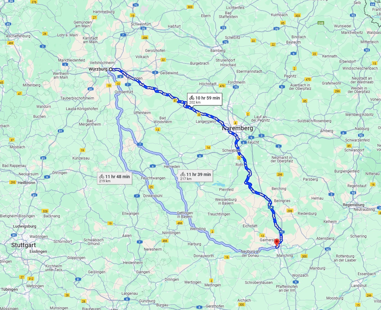 Anreise von Würzburg Zu Ingolstadt Über 