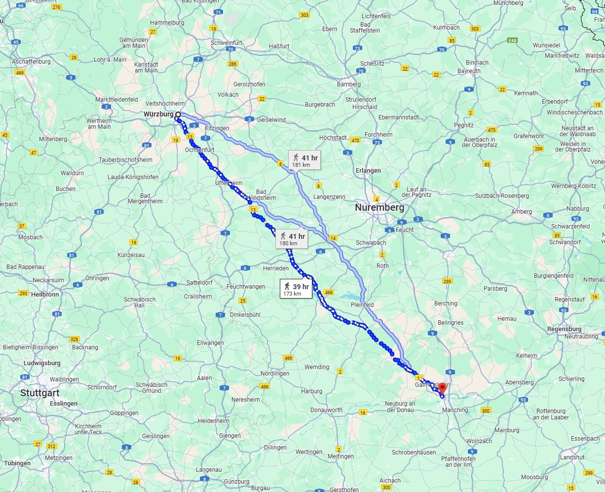 Anreise von Würzburg Zu Ingolstadt Über 