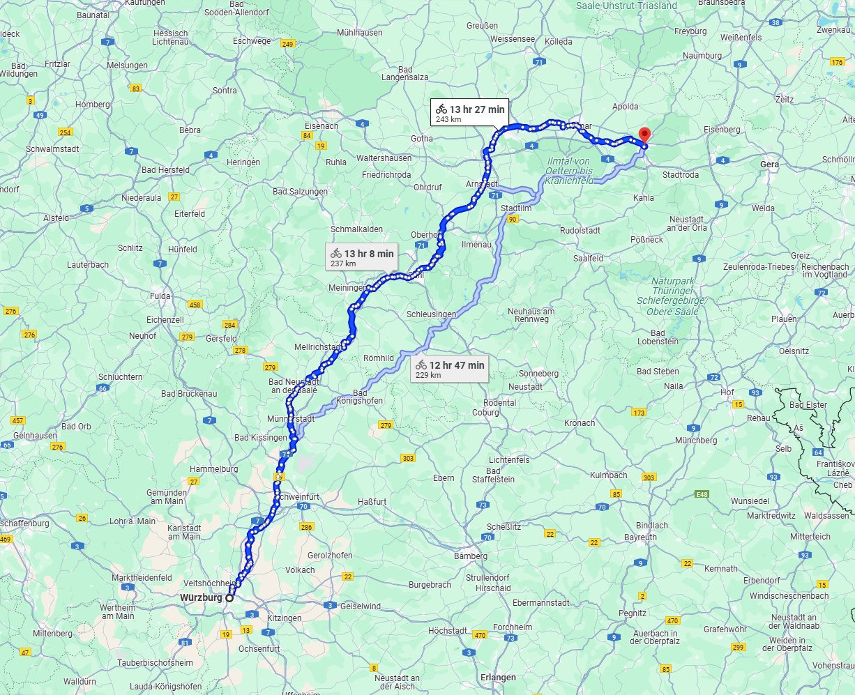 Anreise von Würzburg Zu Jena Über 