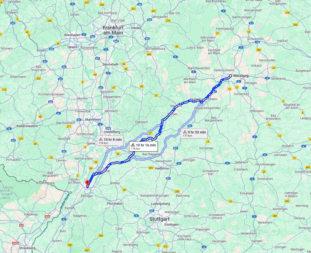 Anreise von Würzburg Zu Karlsruhe Über 
