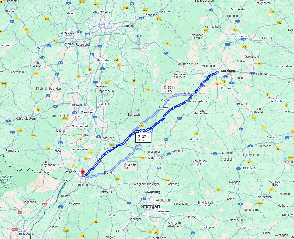 Anreise von Würzburg Zu Karlsruhe Über 