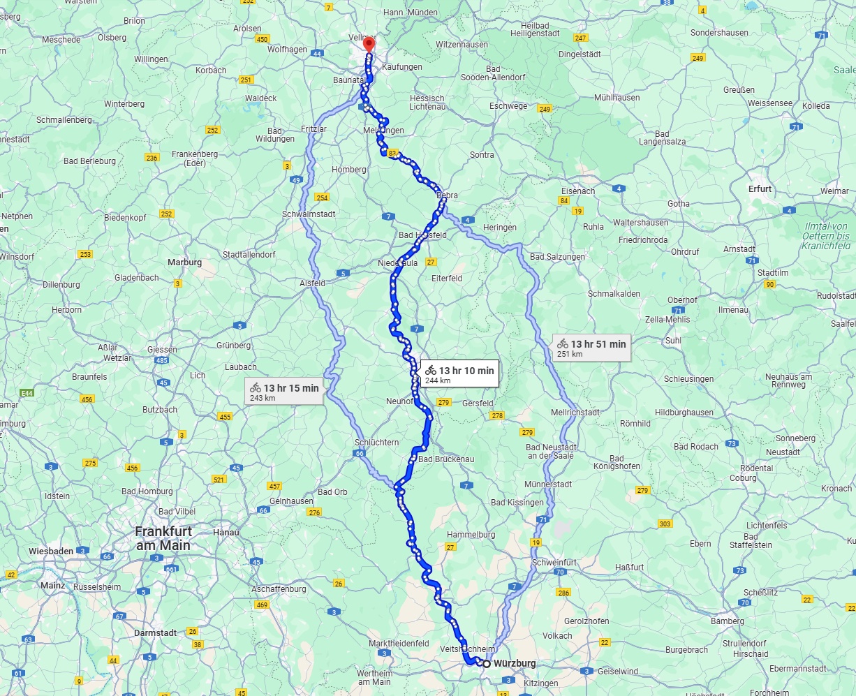 Anreise von Würzburg Zu Kassel Über 