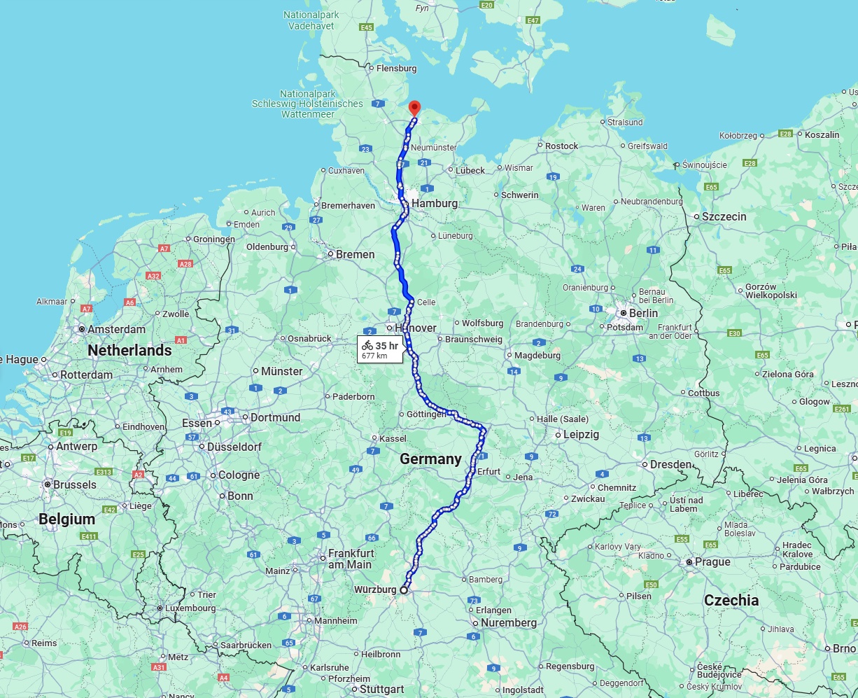 Anreise von Würzburg Zu Kiel Über 
