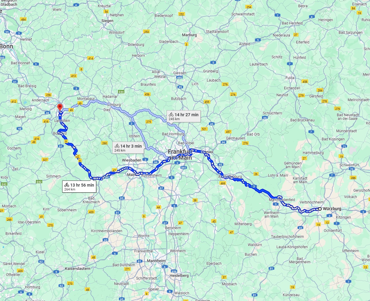 Anreise von Würzburg Zu Koblenz Über 