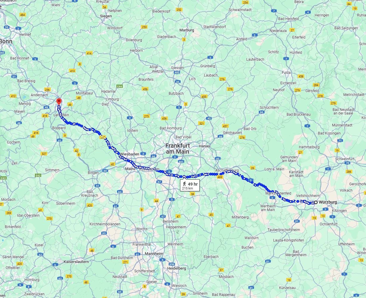 Anreise von Würzburg Zu Koblenz Über 