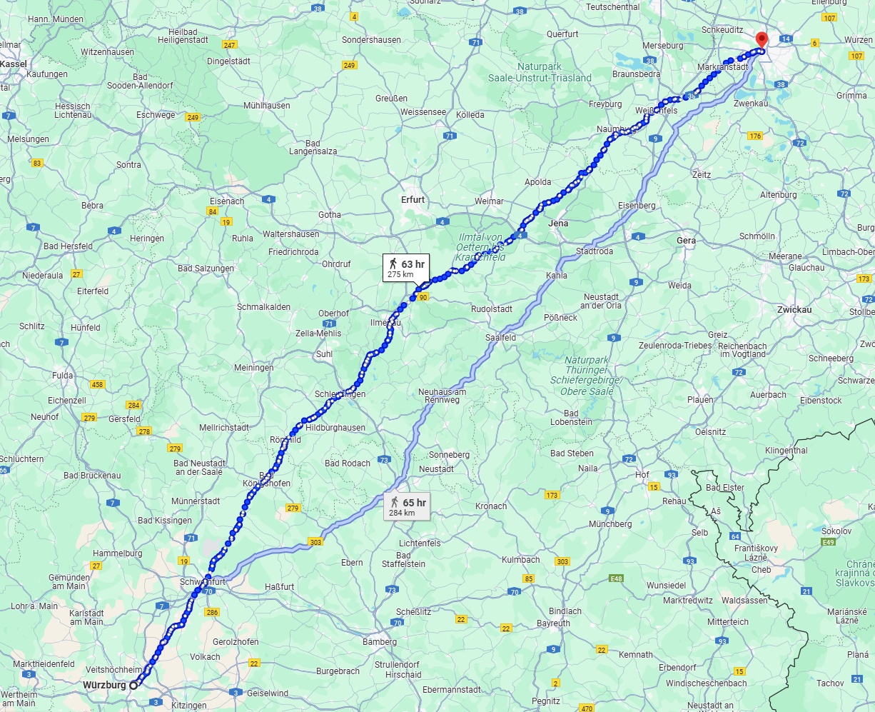 Anreise von Würzburg Zu Leipzig Über 