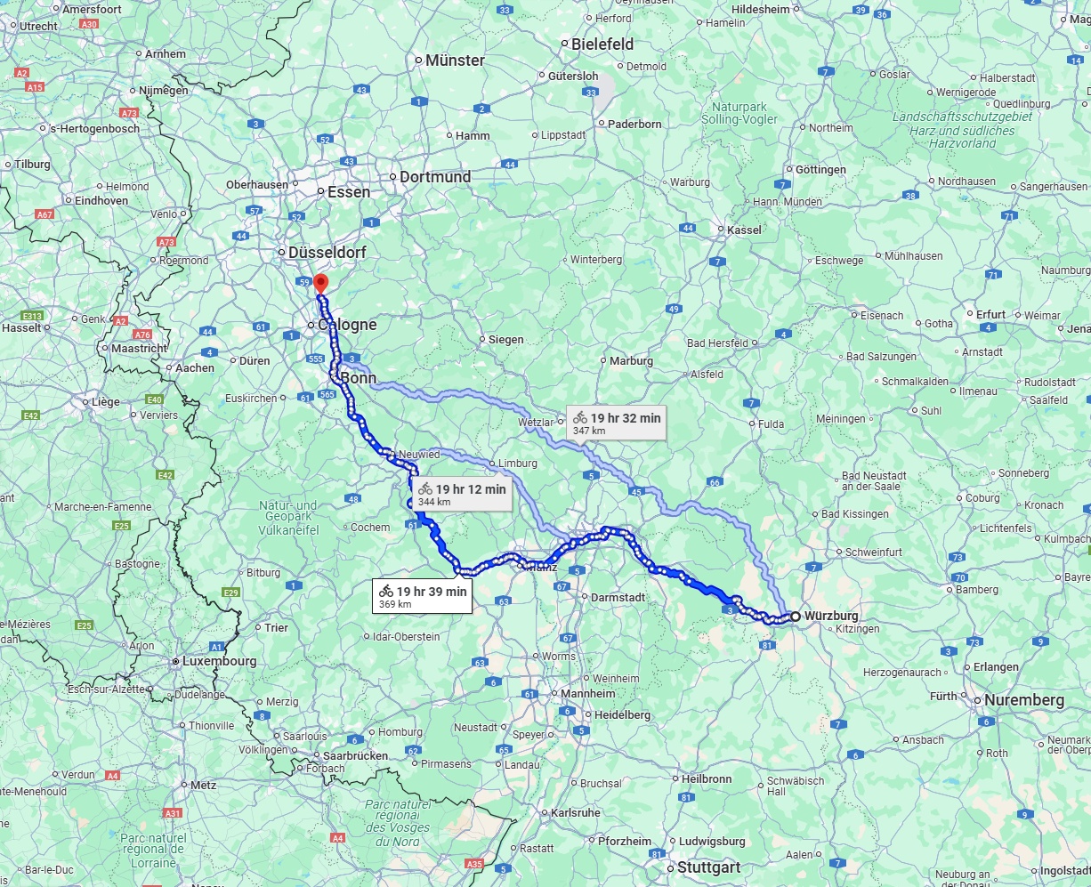Anreise von Würzburg Zu Leverkusen Über 