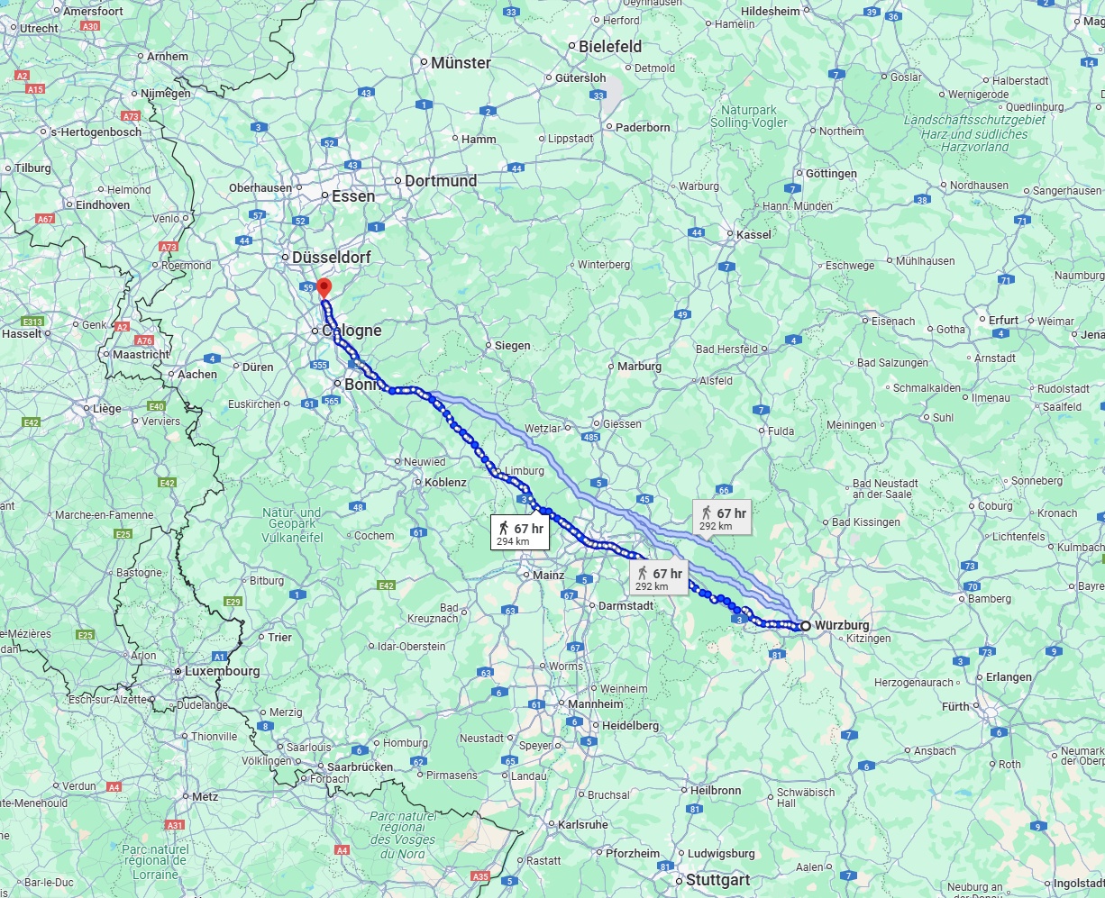 Anreise von Würzburg Zu Leverkusen Über 