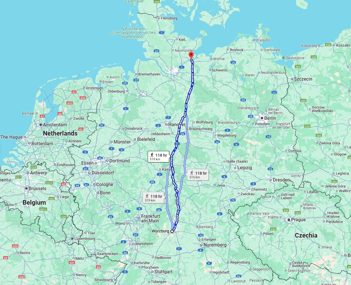 Anreise von Würzburg Zu Lübeck Über 
