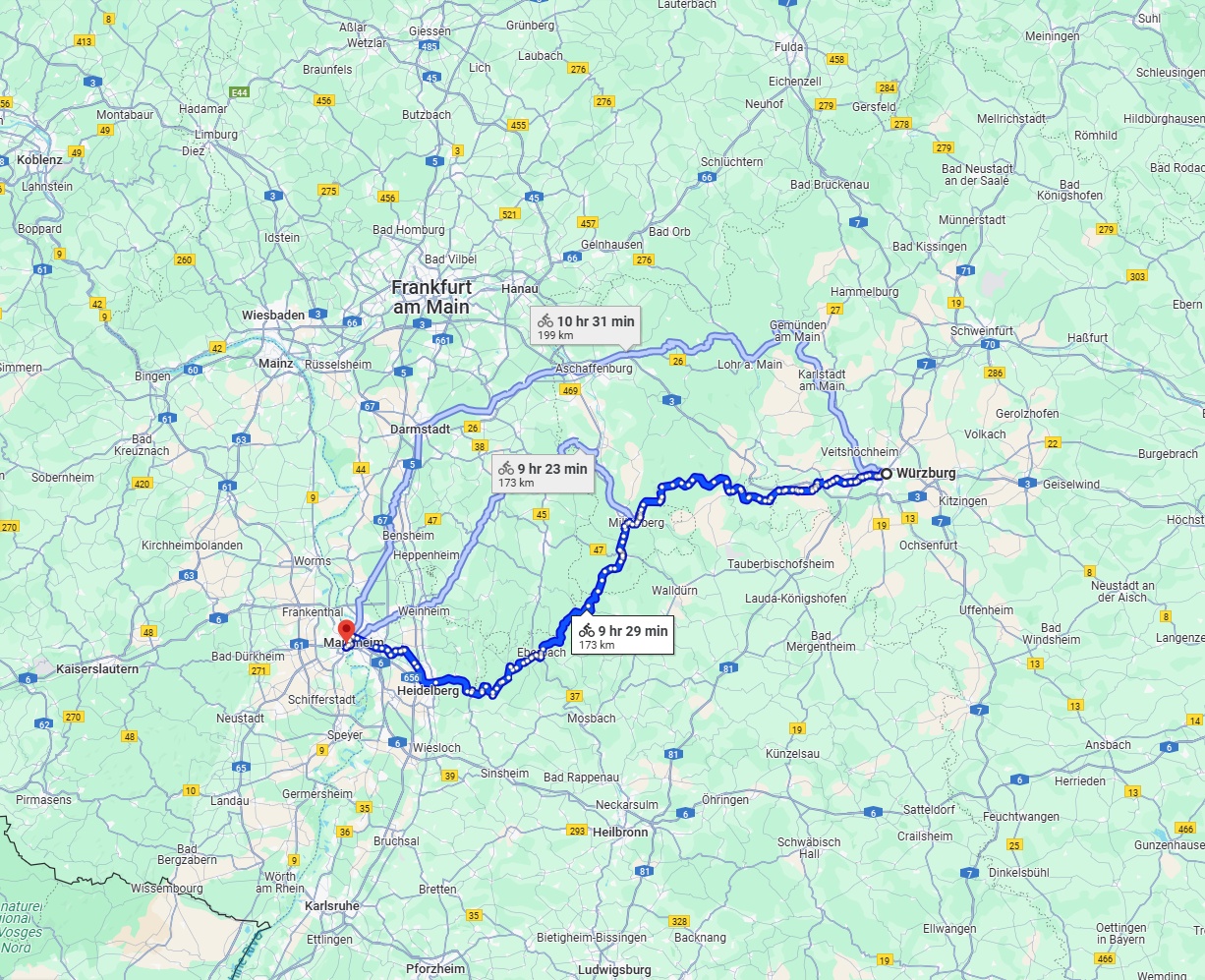 Anreise von Würzburg Zu Ludwigshafen am Rhein Über 
