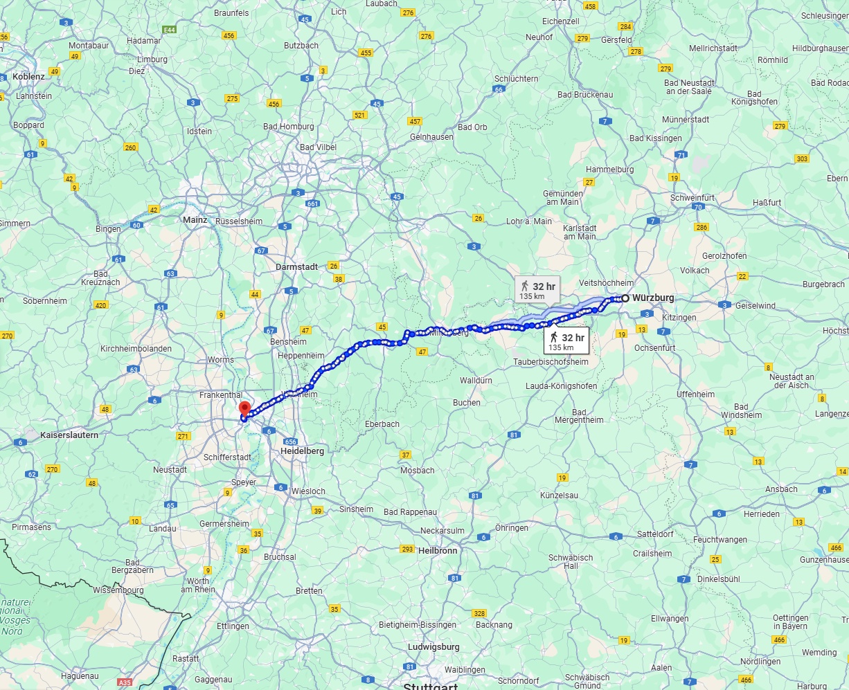 Anreise von Würzburg Zu Ludwigshafen am Rhein Über 