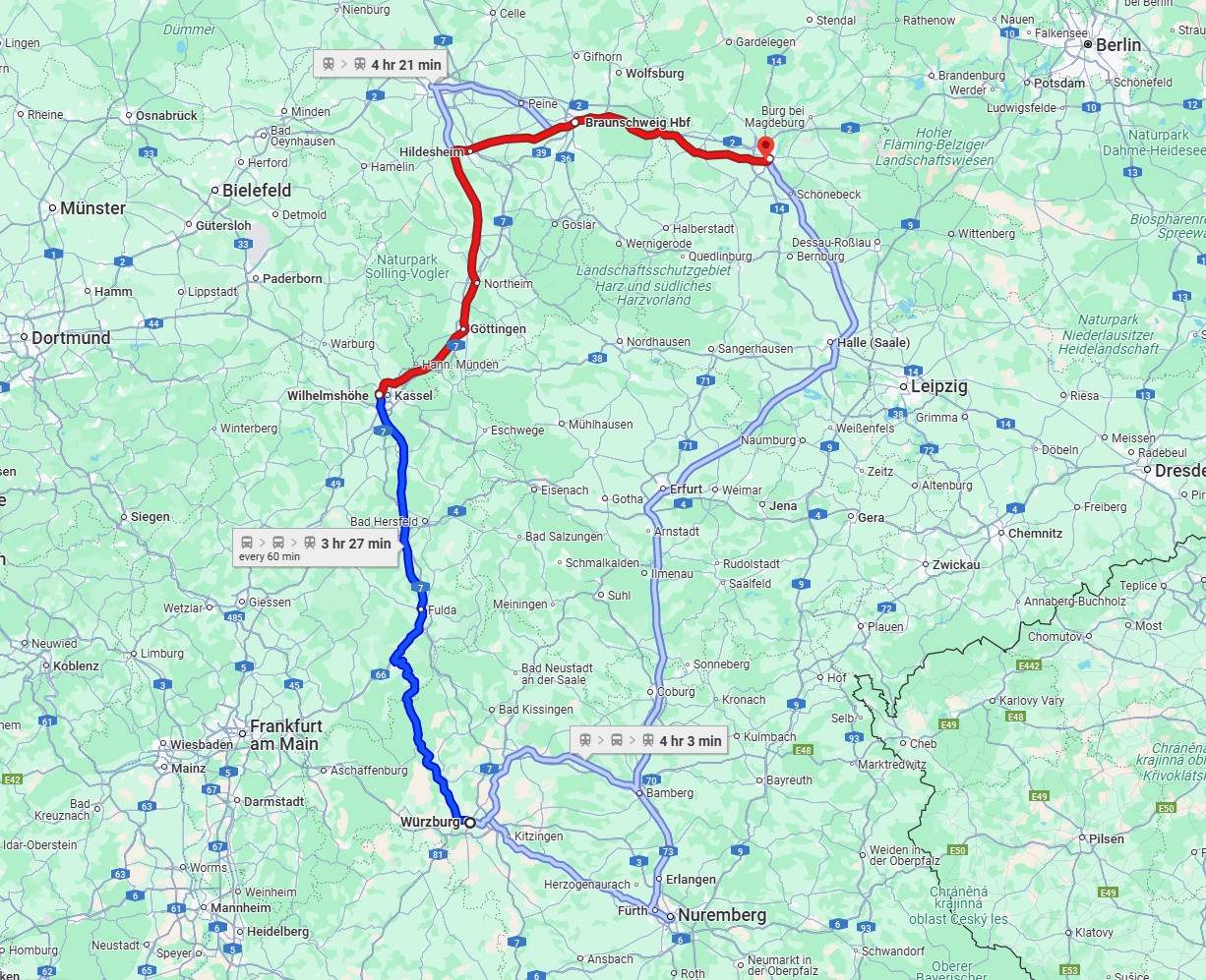 Anreise von Würzburg Zu Magdeburg Über 