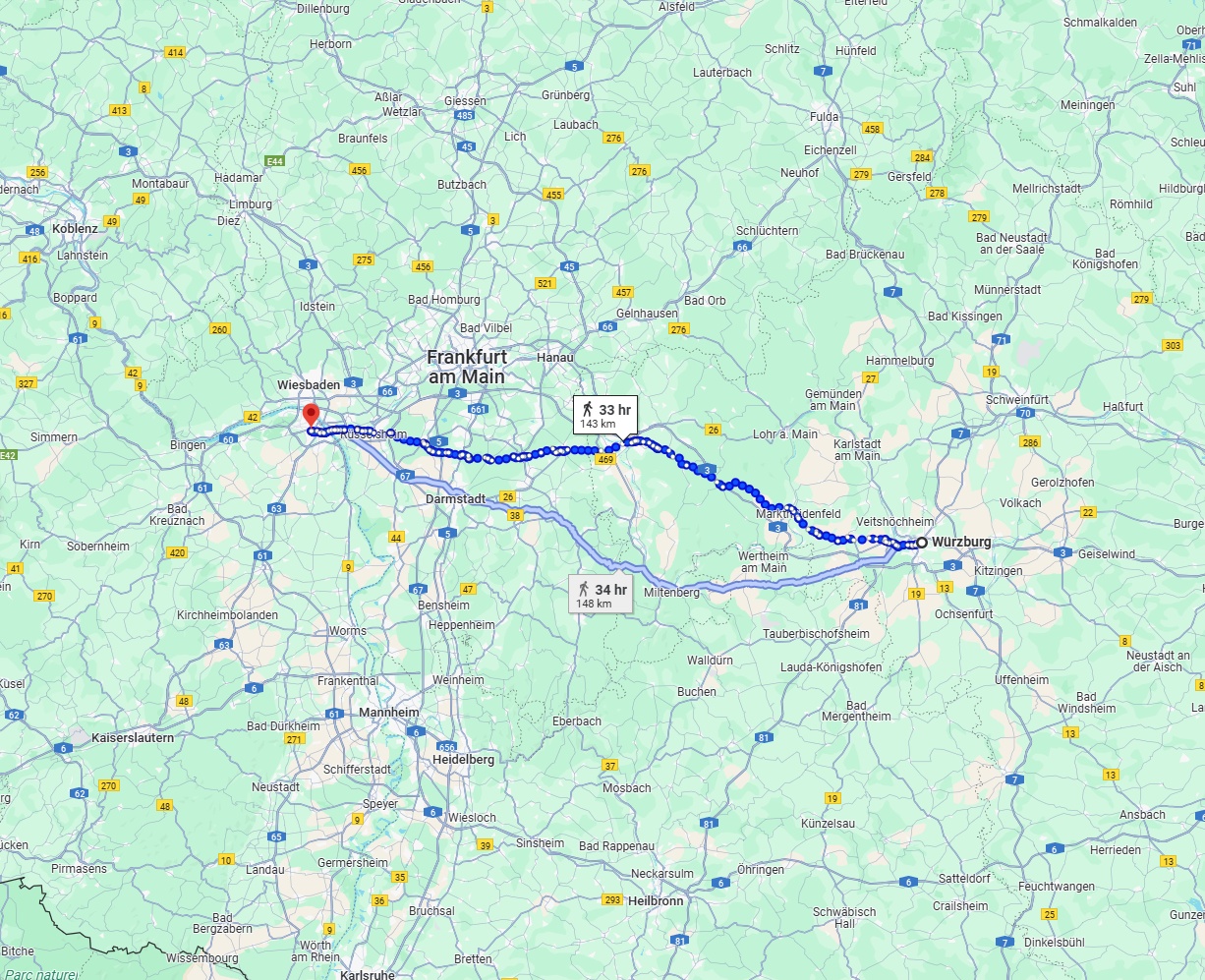 Anreise von Würzburg Zu Mainz Über 