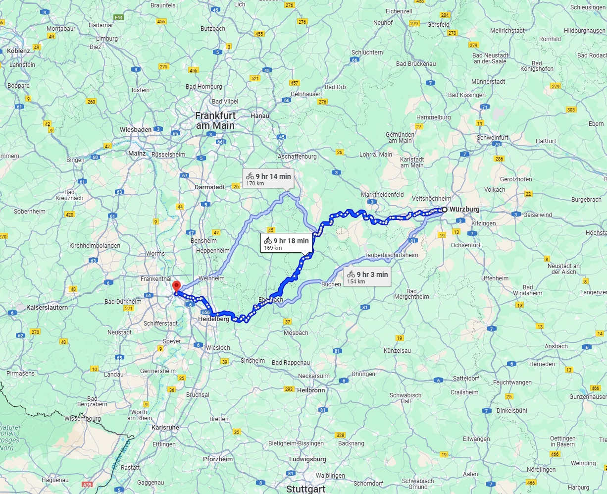 Anreise von Würzburg Zu Mannheim Über 