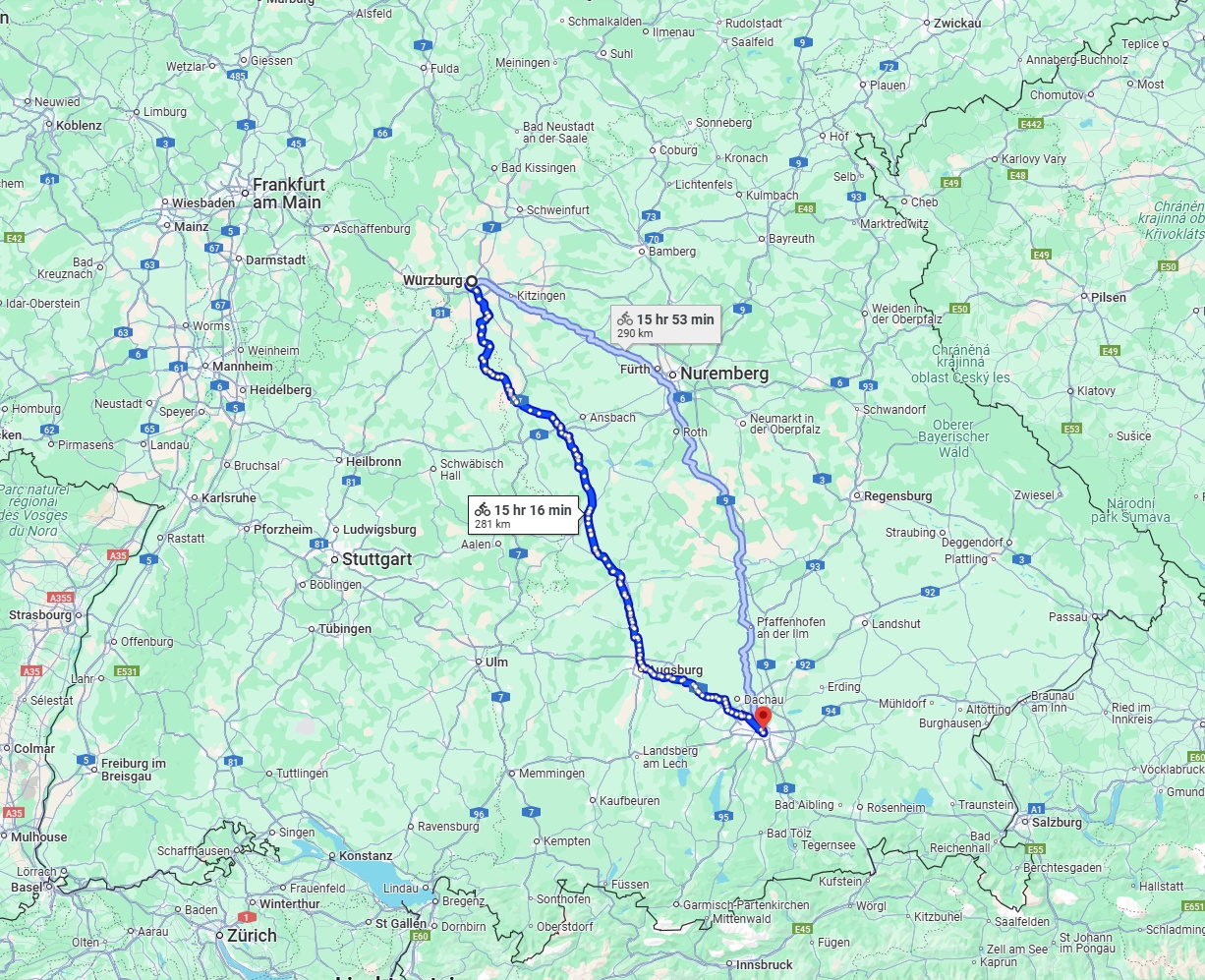 Anreise von Würzburg Zu München Über 