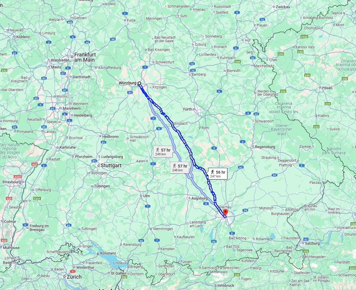 Anreise von Würzburg Zu München Über 