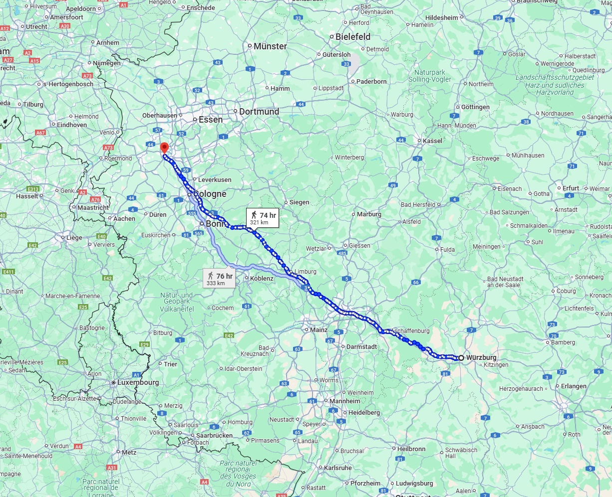 Anreise von Würzburg Zu Neuss Über 