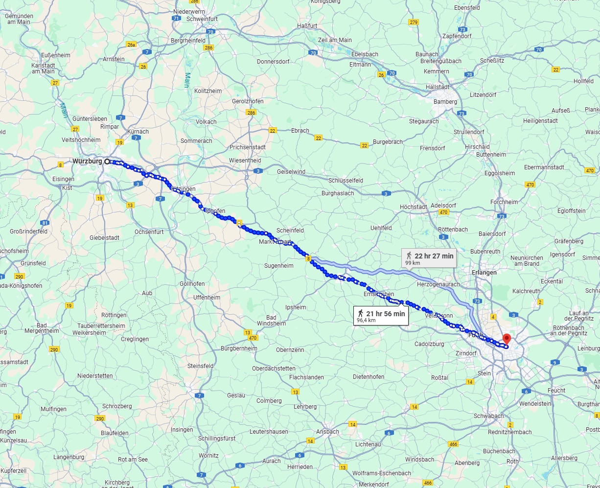 Anreise von Würzburg Zu Nürnberg Über 