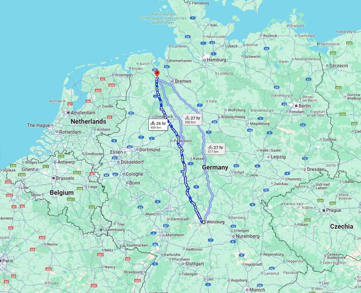 Anreise von Würzburg Zu Oldenburg Über 