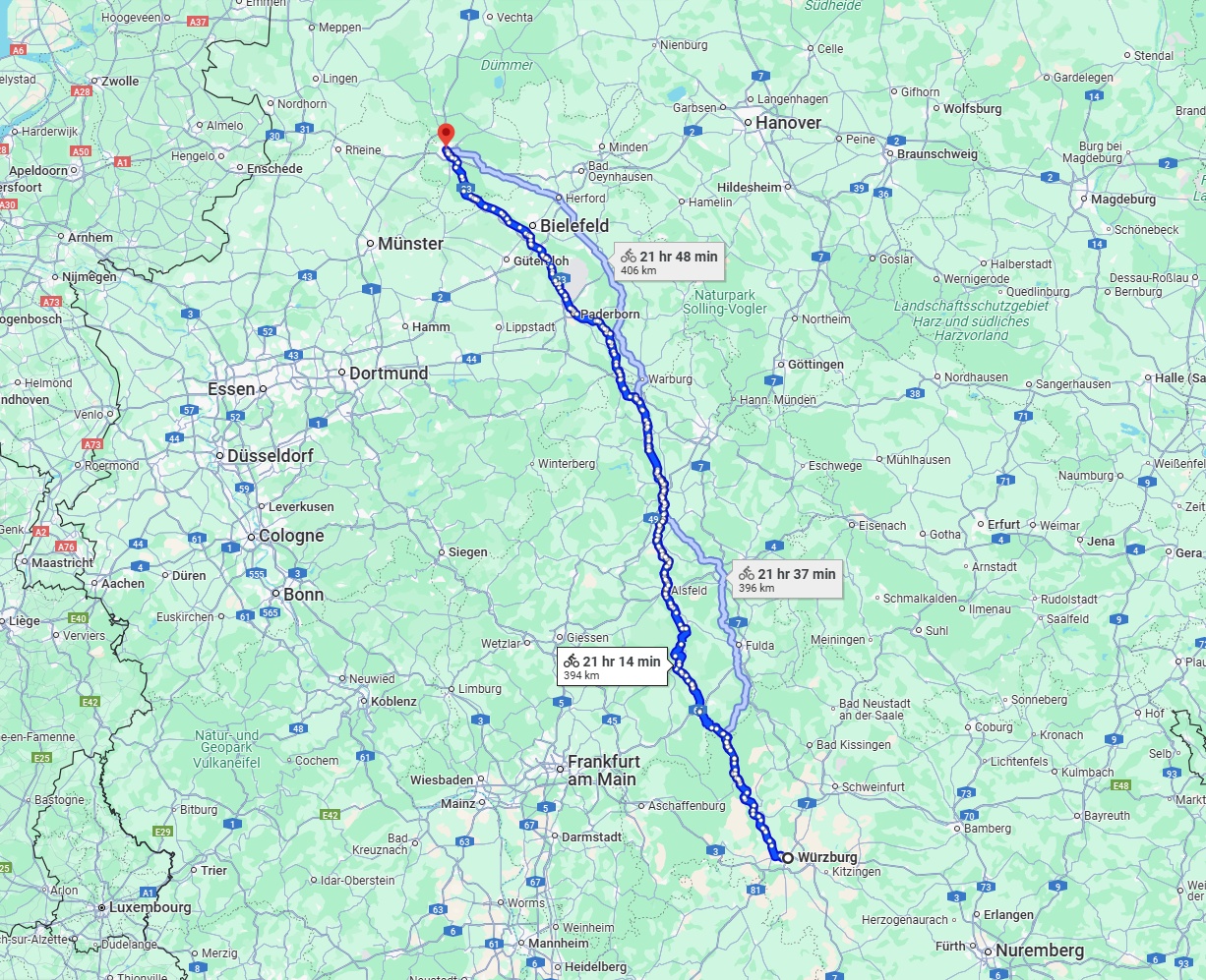 Anreise von Würzburg Zu Osnabrück Über 