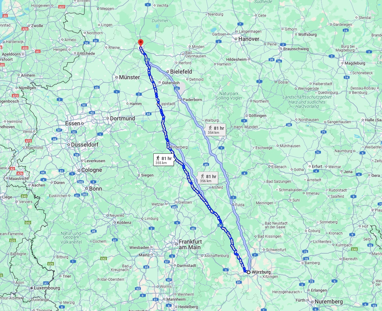 Anreise von Würzburg Zu Osnabrück Über 