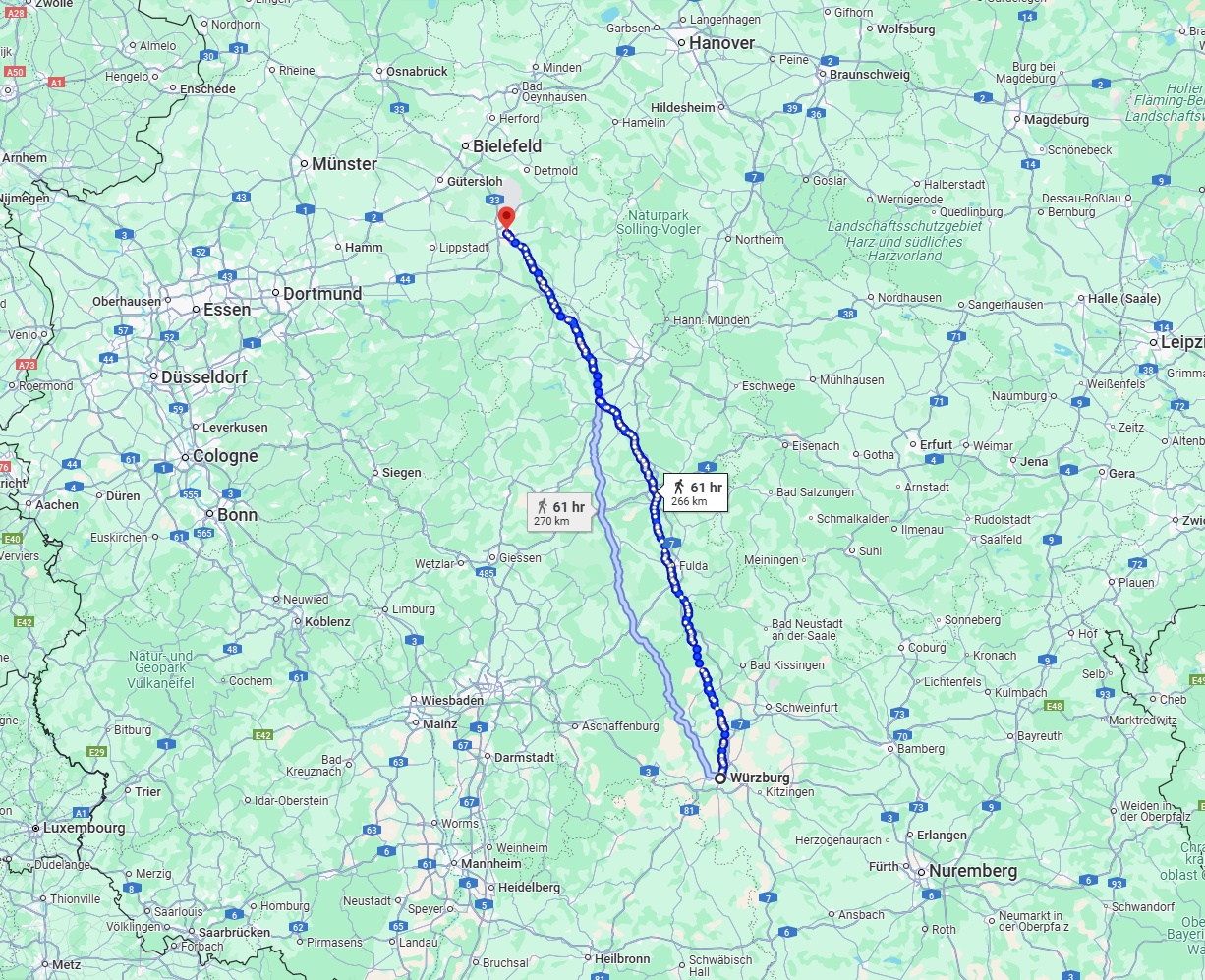Anreise von Würzburg Zu Paderborn Über 
