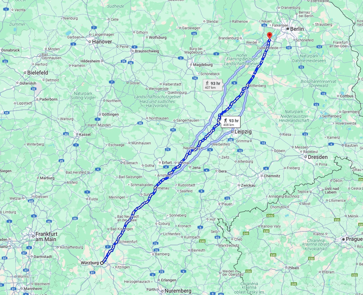 Anreise von Würzburg Zu Potsdam Über 