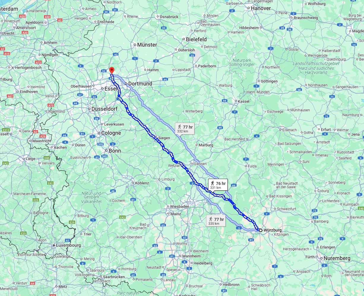 Anreise von Würzburg Zu Recklinghausen Über 