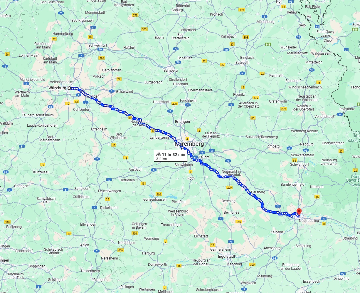 Anreise von Würzburg Zu Regensburg Über 