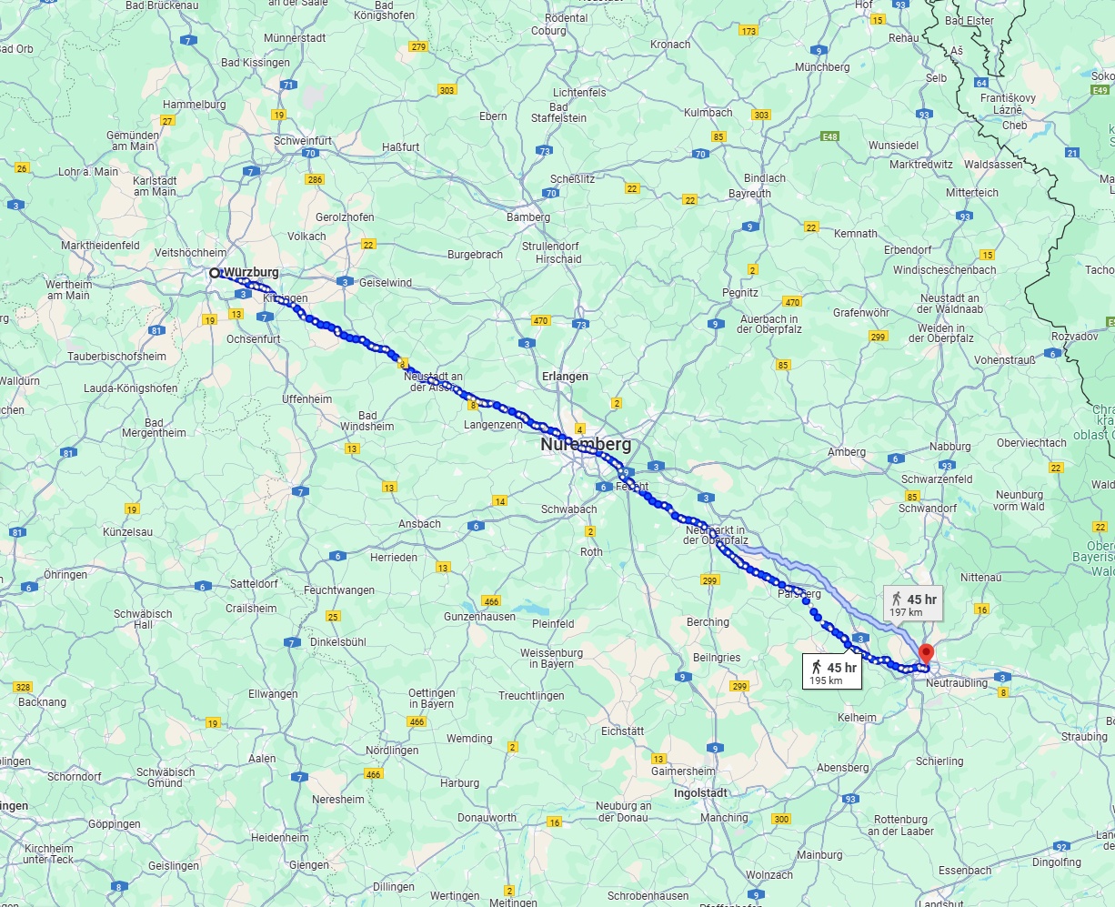 Anreise von Würzburg Zu Regensburg Über 