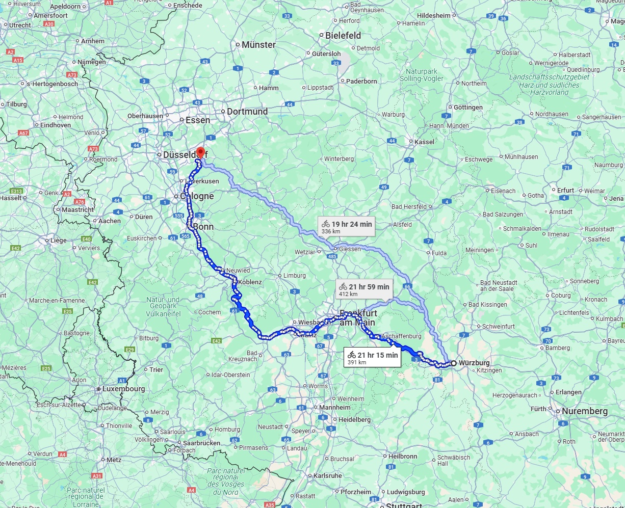 Anreise von Würzburg Zu Remscheid Über 