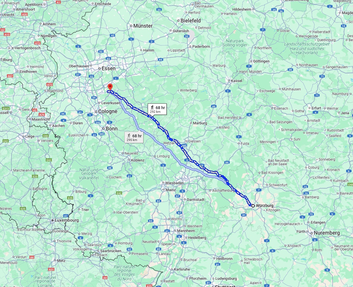 Anreise von Würzburg Zu Remscheid Über 
