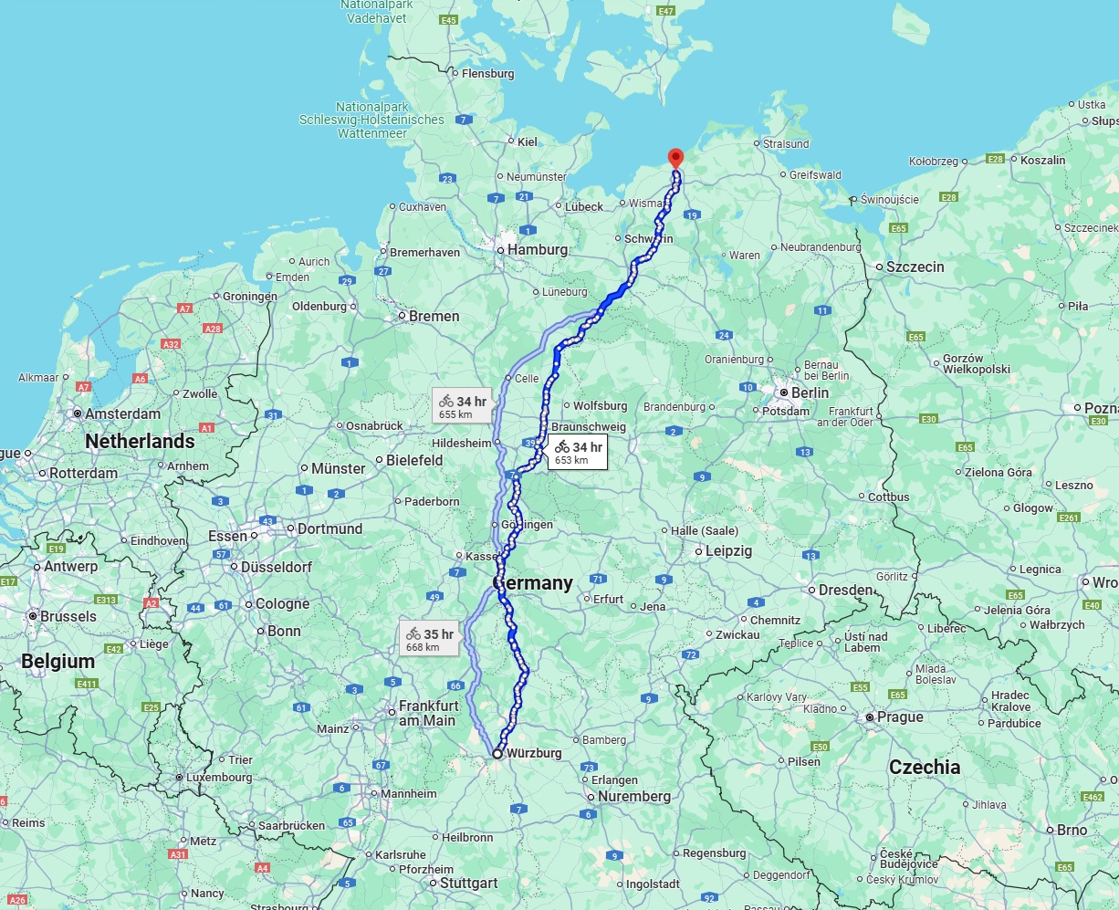 Anreise von Würzburg Zu Rostock Über 