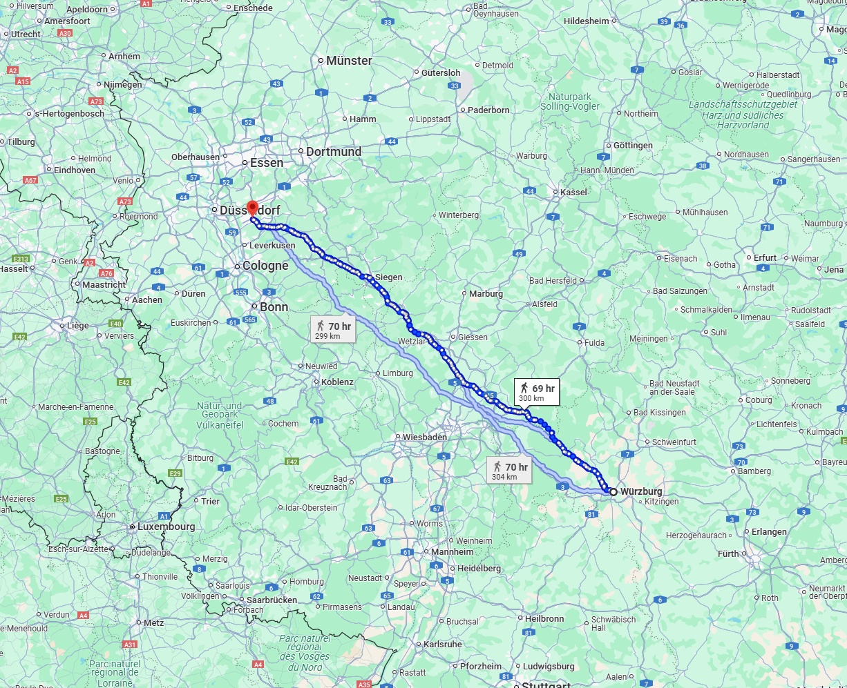 Anreise von Würzburg Zu Solingen Über 