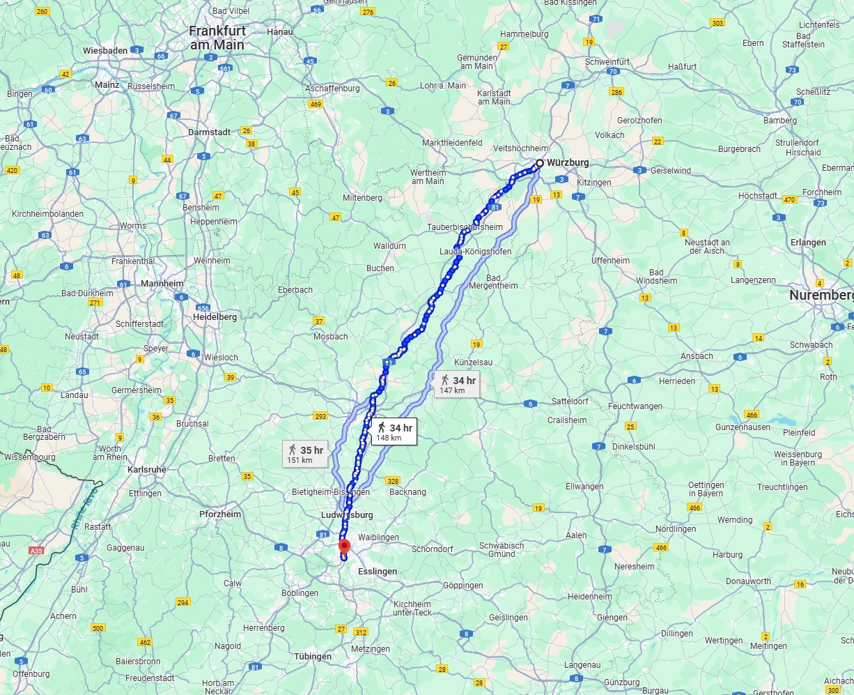 Anreise von Würzburg Zu Stuttgart Über 