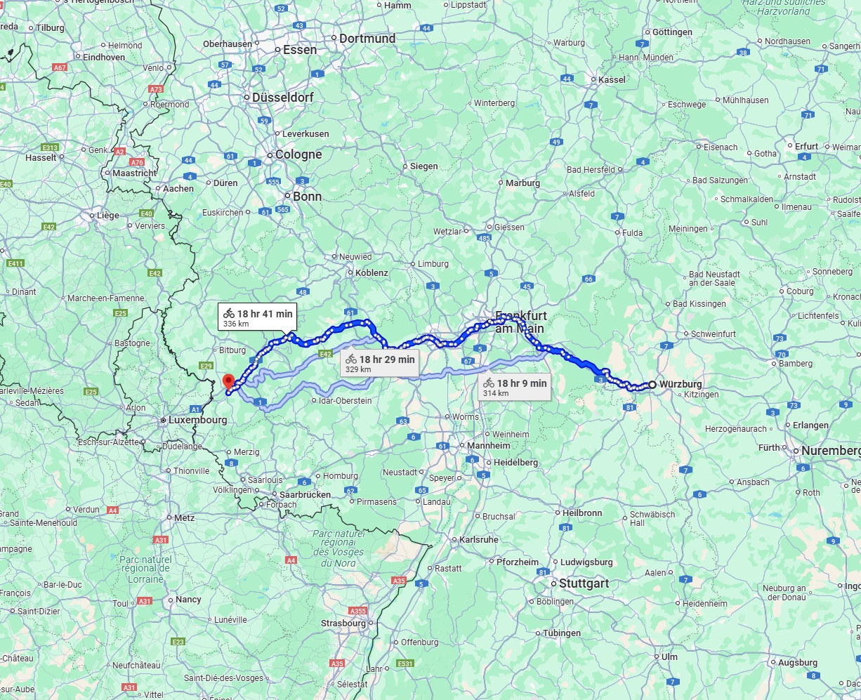 Anreise von Würzburg Zu Trier Über 