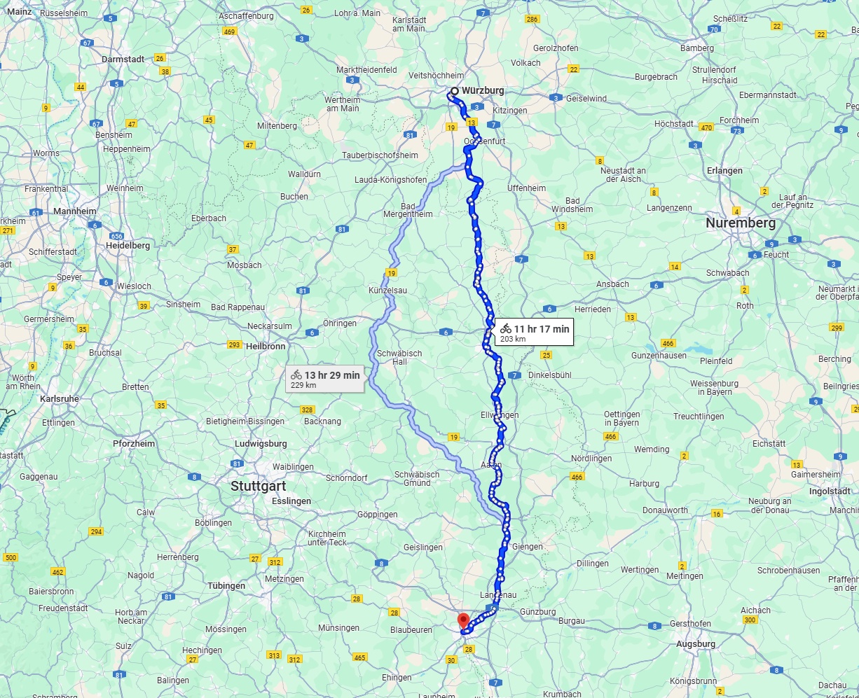 Anreise von Würzburg Zu Ulm Über 