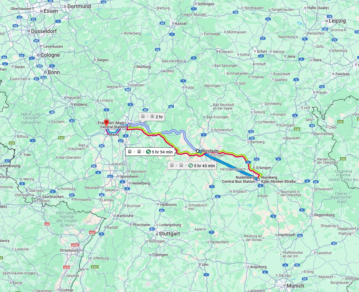 Anreise von Würzburg Zu Wiesbaden Über 